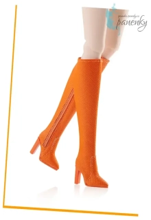 Oranžové kozačky pro panenky Fashion Royalty